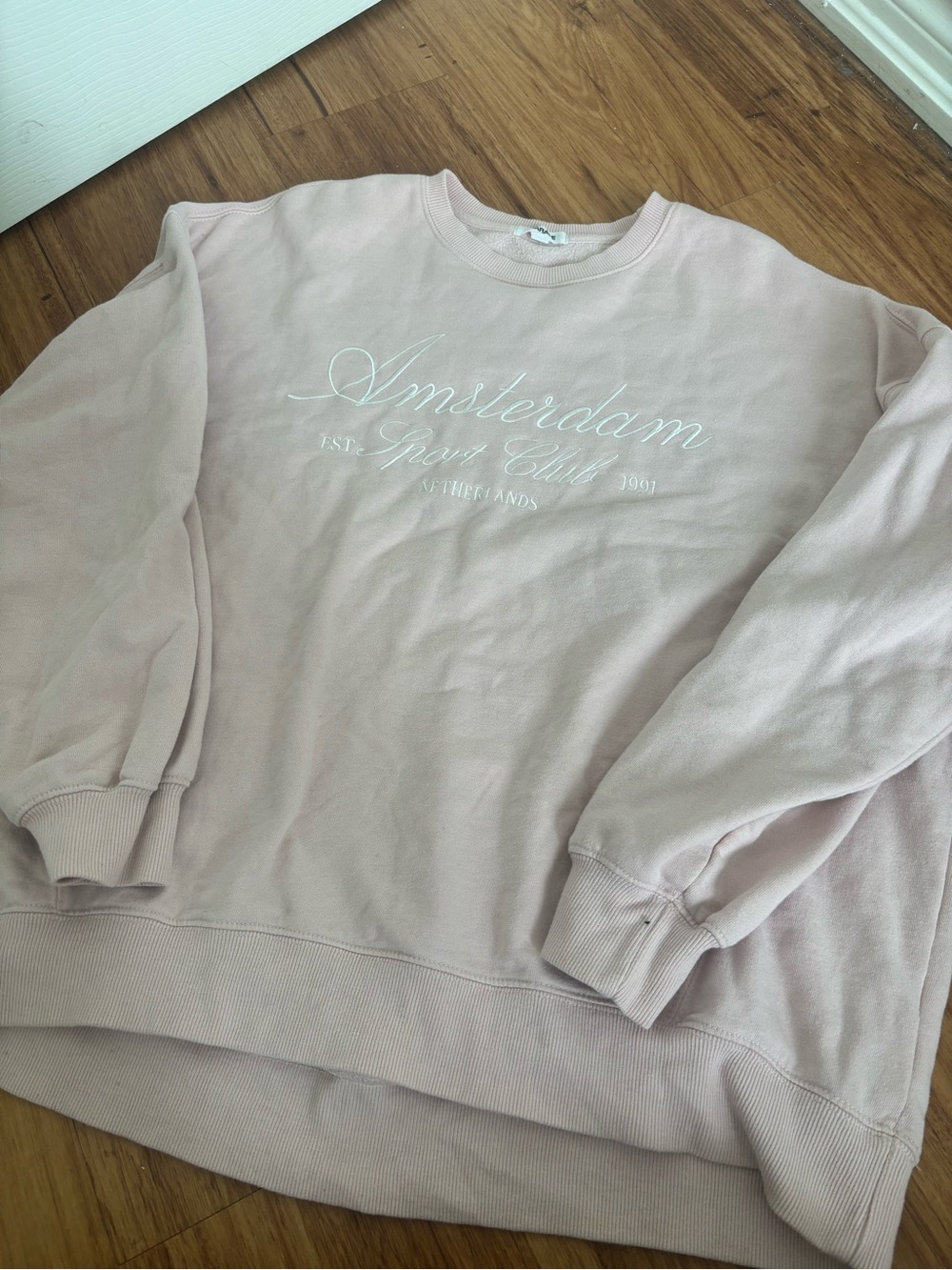 Garage Amsterdam Script Crewneck - Light Pink
